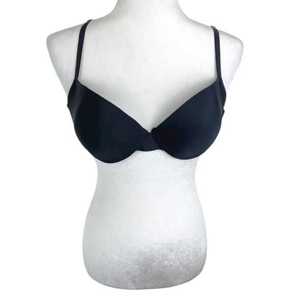 Pink Victoria's Secret Women 34C Black Padded Wired Wear Everywhere Push-Up - Picture 1 of 12